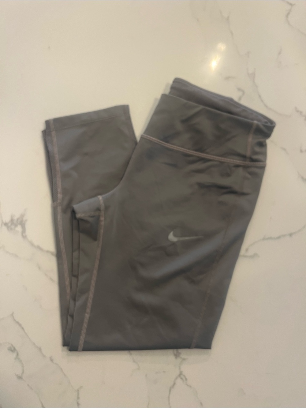 Nike Dri-FIT Small Workout Leggings in Dusty Lavender Grey